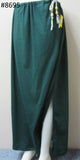 Skirt 6928694 Green Cotton Jersey Straight Long Trendy Skirt
