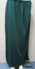 Skirt 6928694 Green Cotton Jersey Straight Long Trendy Skirt