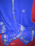 Scarf 8773 Georgette Solid Colors Golden and Silver Foil Dupatta Chunni Shawl