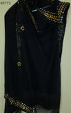 Scarf 8773 Georgette Solid Colors Golden and Silver Foil Dupatta Chunni Shawl