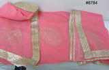 Scarf 8788 Georgette Solid Colors Golden Pin Circles Dupatta Chunni Shawl