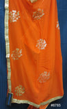 Scarf 8788 Georgette Solid Colors Golden Pin Circles Dupatta Chunni Shawl