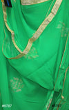 Scarf 8788 Georgette Solid Colors Golden Pin Circles Dupatta Chunni Shawl