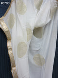 Scarf 8788 Georgette Solid Colors Golden Pin Circles Dupatta Chunni Shawl