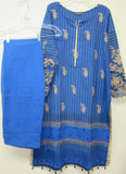 Suit 8789 Blue Khaddi Large Size Salwar Kameez Pakistani Suit Shieno Sarees