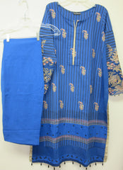 Suit 8789 Blue Khaddi Large Size Salwar Kameez Pakistani Suit Shieno Sarees