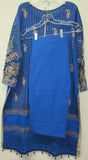 Suit 8789 Blue Khaddi Large Size Salwar Kameez Pakistani Suit Shieno Sarees