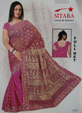 Saree 878 Orange Pre Stitched Ready To Wear Sari Saris Shieno Sarees