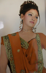 Dupatta Bridal 880 Mustard Chunni Indian Clothes Shieno Sarees