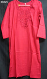 Blouse 8827 Solid Color Cotton Linen Embroidered Career Wear Small Size Kurti