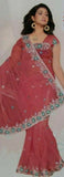 Saree 889 Net Melon Pink Party Wear Sari Shieno Sarees