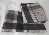 Home 8956 Black Beige Check Pillow Covers