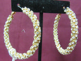Earrings 8962 Golden CZ Loop Bali Earrings Pair Shieno