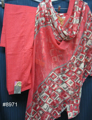 Suit 8971 Pink Printed Salwar Kameez Dupatta Medium 40 Size Suit