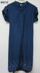 Blouse 9019 Solid Colors Linen Career Wear Medium Size Short Sleeves Kurti