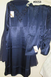 Suit 9058 Navy Blue Silk Salwar Kameez Dupatta Medium Size Pakistani Suit