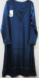 Suit 9058 Navy Blue Silk Salwar Kameez Dupatta Medium Size Pakistani Suit