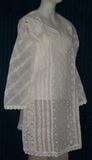 Blouse 928 White Cotton Embroidered Tunic Top Kurti Shieno