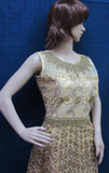 Gown 8087 Gold Net Sequins Detail Medium Size Wedding Evening Wear