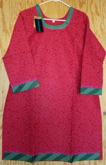 Blouse 7168a Cotton Printed Kurti Tunic Top Career Wear Large Size