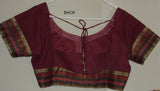 Choli 5871 Maroon Cotton Choli Saree Blouse Large Size Indian Shieno Sarees