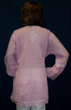Blouse 4440 Pink Cotton Embroidered Kurti Tunic Shirt  Shieno Sarees