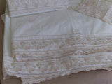 Twin 0144 Ivory Bed Sheet Duvet Cover Set