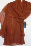 Scarf 206 Georgette Dupatta Chunni Wrap Solid Assorted Colors