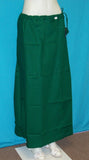 Petticoat 4648 Green Cotton Size Medium Low-Rise Shieno Sarees