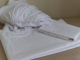 Fitted Sheet 2586 Twin White Home Linen Bedding Shieno
